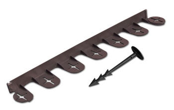 Bradas Umrandung Rasenkante Gartenzaun für Rasenbeete braun 75m PALISGARDEN OBP1201-075BN