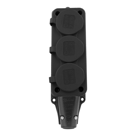 Steckdosenleiste Mehrfachsteckdose 3-fach Aussen Schuko schwarz 3101-308-0300