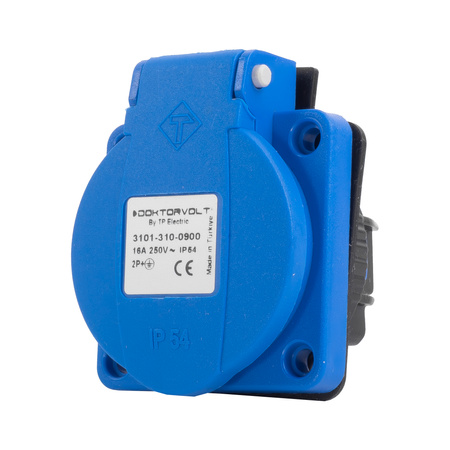 Einbausteckdose Schuko 230V Steckdose IP54 TpE 3101-310-0900