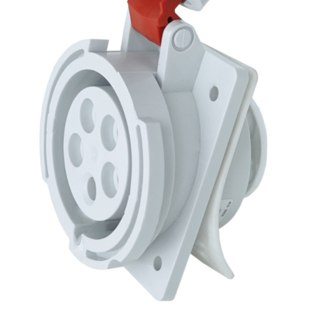 Einbausteckdose schräg 32A/5P 400V IP67 Steckdose IEG 3253