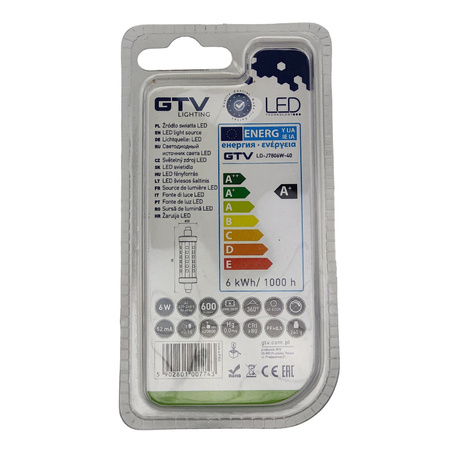 LED Leuchtmittel 4000K R7s 6W 600lm Birne Lampe Glühbirne Stiftsockel GTV LD-J7806W-40