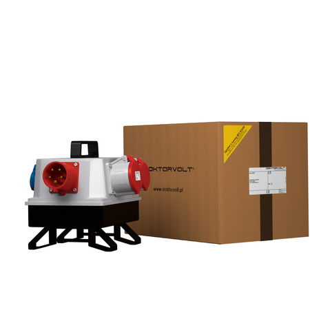 Stromverteiler BAU 1x32A 1x16A 3x230V franz/belg System mit 16A Anbaustecker Doktorvolt DV-2558-F