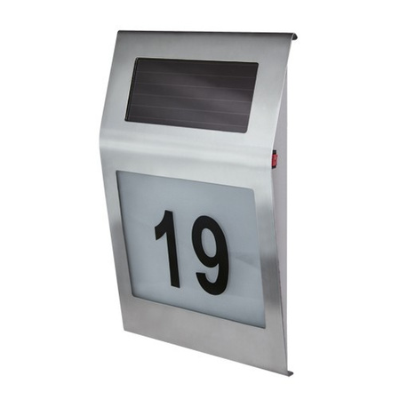 Hausnummer Solar Hausnummerleuchte NUMERO LED 0,12W 6500K Strühm 03615