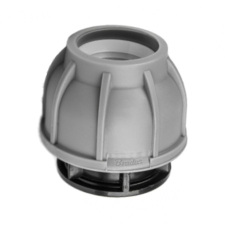 Endkappe für PE Rohre Verschraubung 25mm PN10 BRADAS DSRA10Z25