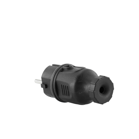 Hermetische Stecker 230V 2P+E IP44 16A schwarz Typ E gerade W-89999