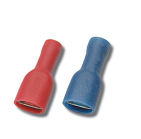 100Stk Flachsteckhülsen Kabelschutz vollisoliert weiblich verschiedene Größe 8591 GKCI1,5/6,3/0,8