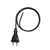 Anschlusskabel 3m mit geradem Stecker TYP E 230V 16A 2×1,5 mm² H05RR-F PP-21 Schwarz W-97193