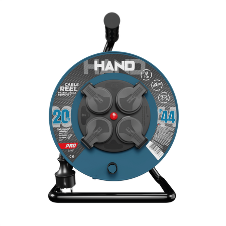 Kabeltrommel HAND PRO 20m 4x Steckdosen 230V IP44 H05RN-F 3x2,5 mm² W-96316