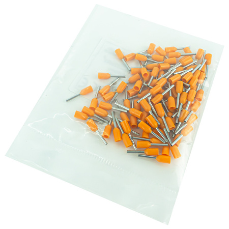 Isolierte Aderendhülsen 0,5mm² Orange 100 Stück für sichere Kabelverbindungen und einfache Montage E0508