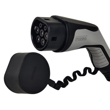 Ladekabel Typ 2 für Elektroautos 32A tragbar EV Kabel 5m schwarz/grau Phoenix Contact EV-T2G3PC-3AC32A-5,0M6,0ESBK01