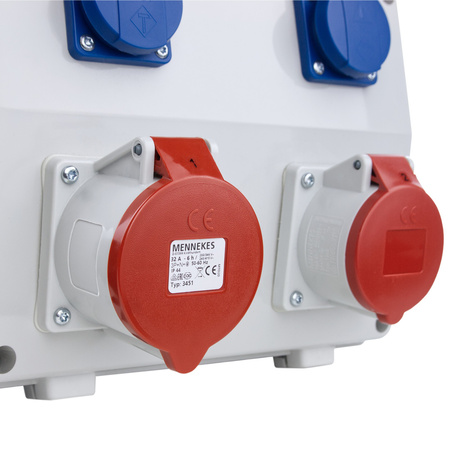 Stromverteiler pTD-S 32A 16A 2x230V 3P Zähler SIEMENS und MENNEKES Doktorvolt DV-4838-D