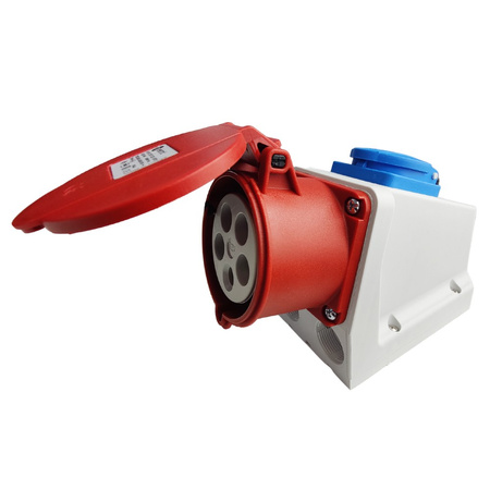 Combo Wandsteckdose 5-polig CEE 32A IP44 Schuko 230V 3107-605-1600