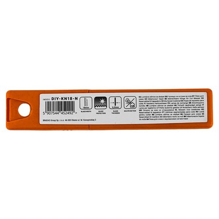 Abbrechklingen 18mm Ersatzklingen Cuttermesser 8 Segmente Klingen 10 Stück Bradas Cutterklingen DIY-KN18-N