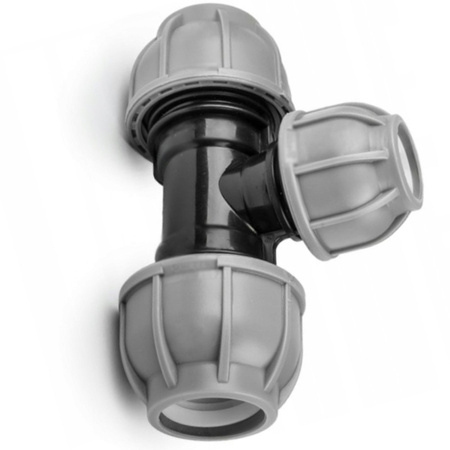 T-Stück für PE Rohr 50 / 25 / 50 mm Verbinder PN10 BRADAS DSRA10T5025