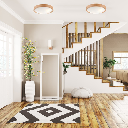 LED Deckenleuchte Lampe Eiche 2-flammig gewölbt 37 cm E27 LD-PD-8.2 DAB