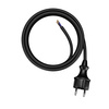 Anschlusskabel 5m IP44 mit geradem Stecker 250V 16A 2x1,5 mm² H07RN-F PP-40H Schwarz W-97201