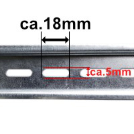 10cm Tragschiene Hutschiene DIN-Schiene TH35 gelocht perforiert verzinkt Doktorvolt 0908