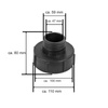 IBC Adapter Reduzierung S100x8 auf S60x6 AG Tank Anschluss Bradas 6102