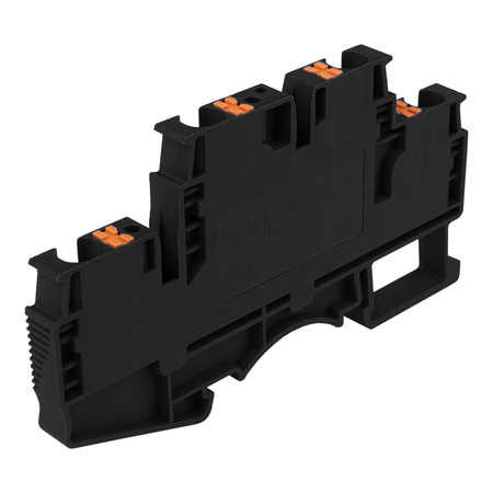 Reihenklemme 4mm2 4 Leiter Doppelstockklemme Etagenklemme Schwarz DSKK4-01P-13-00A(H)