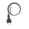 Anschlusskabel 4m mit geradem Stecker TYP E 230V 16A 2×1 mm² H05BQ-F PP-21 Schwarz W-98576