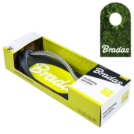 Viereckregner Rasensprenger 230m² 16 Messingdüsen Sprinkler Regner LIME LINE BRADAS LE-6304