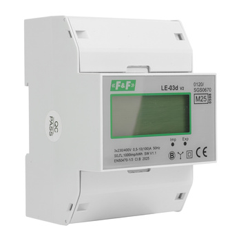 3-Phasen Stromzähler MID Drehstromzähler Zähler LE-03d F&F LE-03D