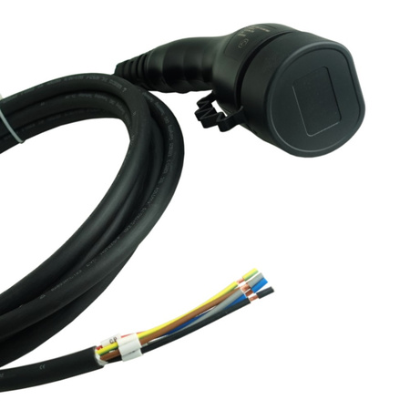 Ladekabel Typ 2 230V 32A 7.3kW 5 Meter IP54 Ersatzteil Wallbox Elektroauto MEAC-S-032A-V1-03-5