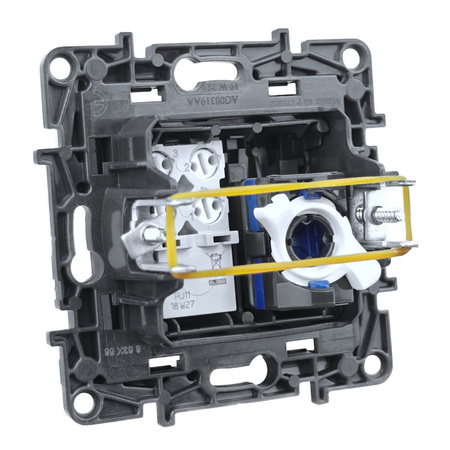 Computersteckdose RJ45 + Telefonsteckdose RJ11 schwarz Niloe Step 863556