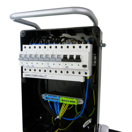 Stromverteiler Baustromverteiler TD-S/FI 32A 16A 4x230V SKHU Doktorvolt® DV-9368-D