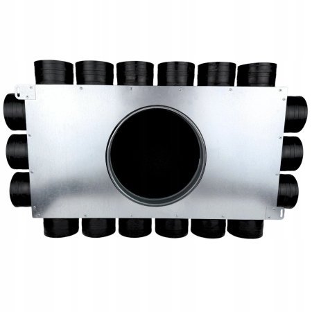 Lüftungsverteiler Verteilerkasten 18x75 Ø200 Wohnraumlüftung Luftverteiler E-KRR-18x75/200-OC