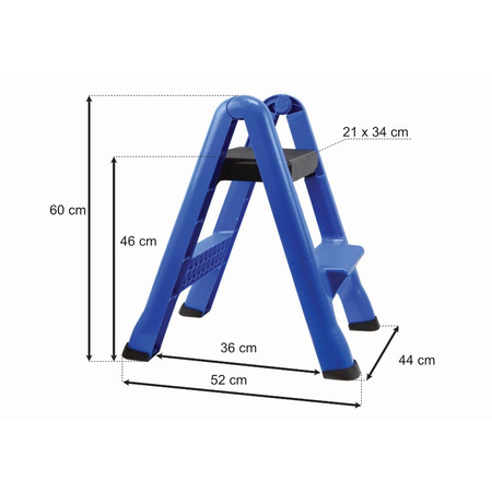 Klapphocker Klapptritt bis 150 kg 60 cm G02430
