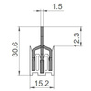 3P Phasenschiene Gabel 11-polig 12mm² PS/G Schiene Sammelschiene 80A DV 6275