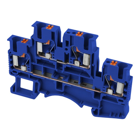 Reihenklemme 2.5mm2 4 Leiter Doppelstockklemme Etagenklemme Blau DSKK2.5-01P-12-00A