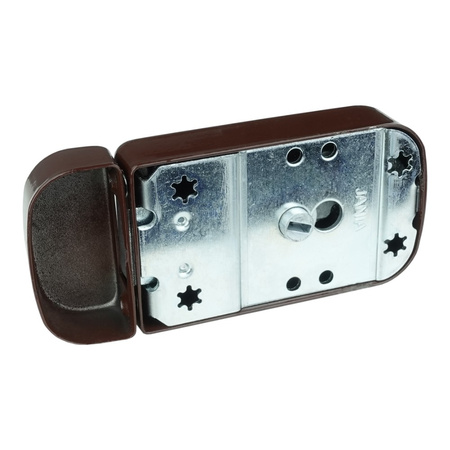 Kastenschloss Türzusatzschloss Zusatzschloss 50/60 Außenzylinder Drehknauf 6405 DV-6405-ZA-U