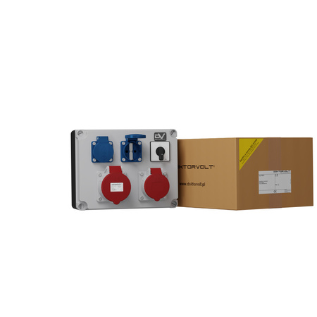 Stromverteiler FRED 32A 16A 2x230V Nockenschalter 0-1 Doktorvolt® DV-9610-D