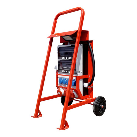 Baustromverteiler auf Ständer Siemens Schutzschalter eXT S/FI SET 32A 2x16A CEE MENNEKES 4x230V tragbar mit Steckdosen Stromverteiler für Baustellen Stromkasten mit Schutz Doktorvolt DV-6177-D