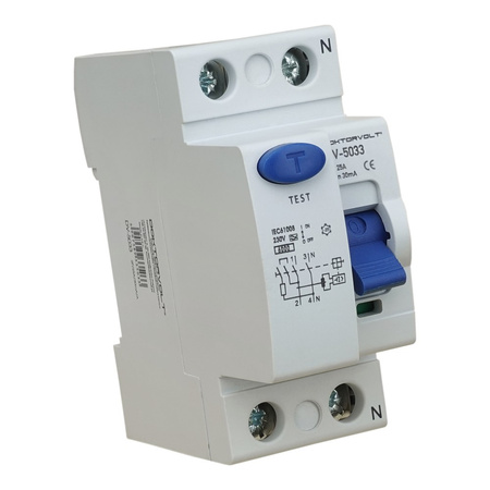 Fehlerstromschutzschalter 2P 25A 30mA Typ A FI-Schalter Doktorvolt DV-5033