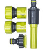 4-teiliges Sprühset Gartenschlauch Spritzdüse Schnellkupplung für Schlauch 3/4" LIME LINE BRADAS LE-05500-34K