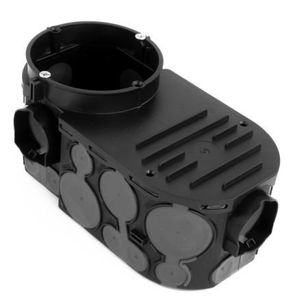 F-tronic Unterputzdose Elektronikdose 1 Stück Schalterdose mit Membran für IT Gerätedose luftdicht schwarz VDE 7320009