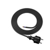 Anschlusskabel 2m IP44 mit geradem Stecker 250V 16A 2x1,5 mm² H07RN-F PP-40H Schwarz W-97197