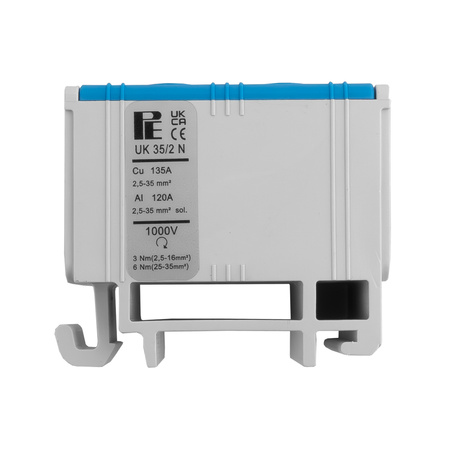 Universalklemme UK 35/2 N blau Leitungsklemme Anschlußklemme 4 Klemmstellen 2,5–35mm2 Pollmann 209 2090222