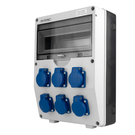 Baustromverteiler TD 6x230V Verteilerkasten Mennekes Steckdosen Doktorvolt DV-0571-F