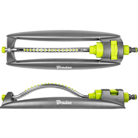 Viereckregner Rasensprenger mit 16 Düsen bis 324m² Aluminiumarm Regner Sprinkler LIME LINE Bradas LE-6302