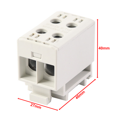 Hauptleitungsklemme Anschlussklemme ETB 35/1x2 Al/Cu Universalklemme elektroinstallation 4 Löcher  Elektro Becov