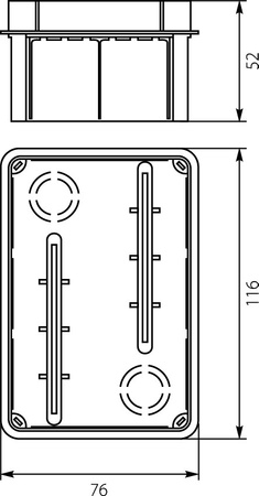 Abzweigkasten Klemmkasten mit Deckel Abzweigdose UP Pp/t 2 E-P 11.2