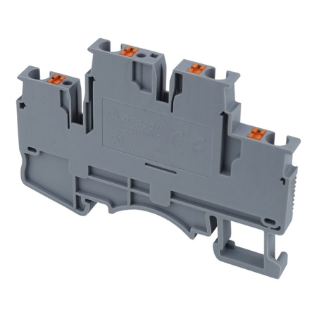 Reihenklemme 2.5mm2 4 Leiter Doppelstockklemme Etagenklemme Grau DSKK2.5-01P-11-00A