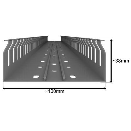 Verdrahtungskanal Kabelkanal 100x40 mit Deckel 1m 8/12 E27