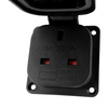 Schutzkontakt Steckdose englisch britisch schwarz PCE13A 2P+Z 230V IP44 PCE 1020-0S