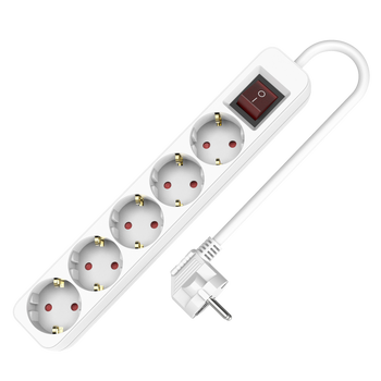 Steckdosenleiste 5-fach Schuko 3m mit Schalter 250V 16A W-102110