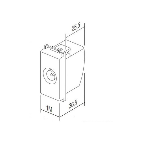 TV Antenneneinsatz schwarz 1M 1db Antennen Dose PD12 KM11SB-B